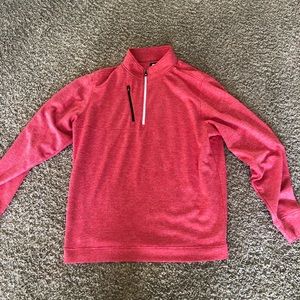 Men’s red striped zip up sweater from FJ